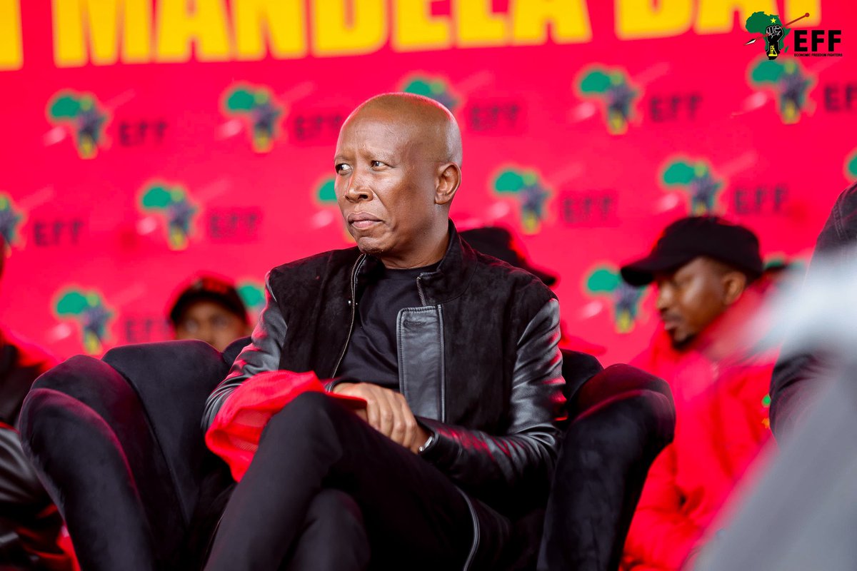 EFFSouthAfrica's tweet photo. President @Julius_S_Malema, SG @DlaminiMarshall and leadership of the EFF in the province, at the EC provincial Manifesto Rally in Gqeberha. #VoteEFF2026 #VictoryOrDeath https://t.co/P3Zc1eo5eF