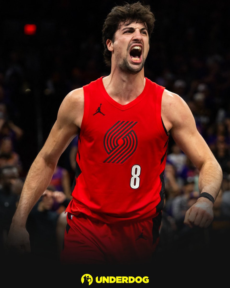 UnderdogNBA's tweet photo. Deni Avdija's improvement each season:

6.3 PPG, 4.9 RPG, 1.2 APG
8.4 PPG, 5.2 RPG, 2.0 APG
9.2 PPG, 6.4 RPG, 2.8 APG
14.7 PPG, 7.2 RPG, 3.8 APG
16.9 PPG, 7.3 RPG, 3.9 APG
24.2 PPG, 6.9 RPG, 6.7 APG

Avdija, Jokic, Luka were the only players to average 24/6/6 last season. https://t.co/c0xOXou3wl