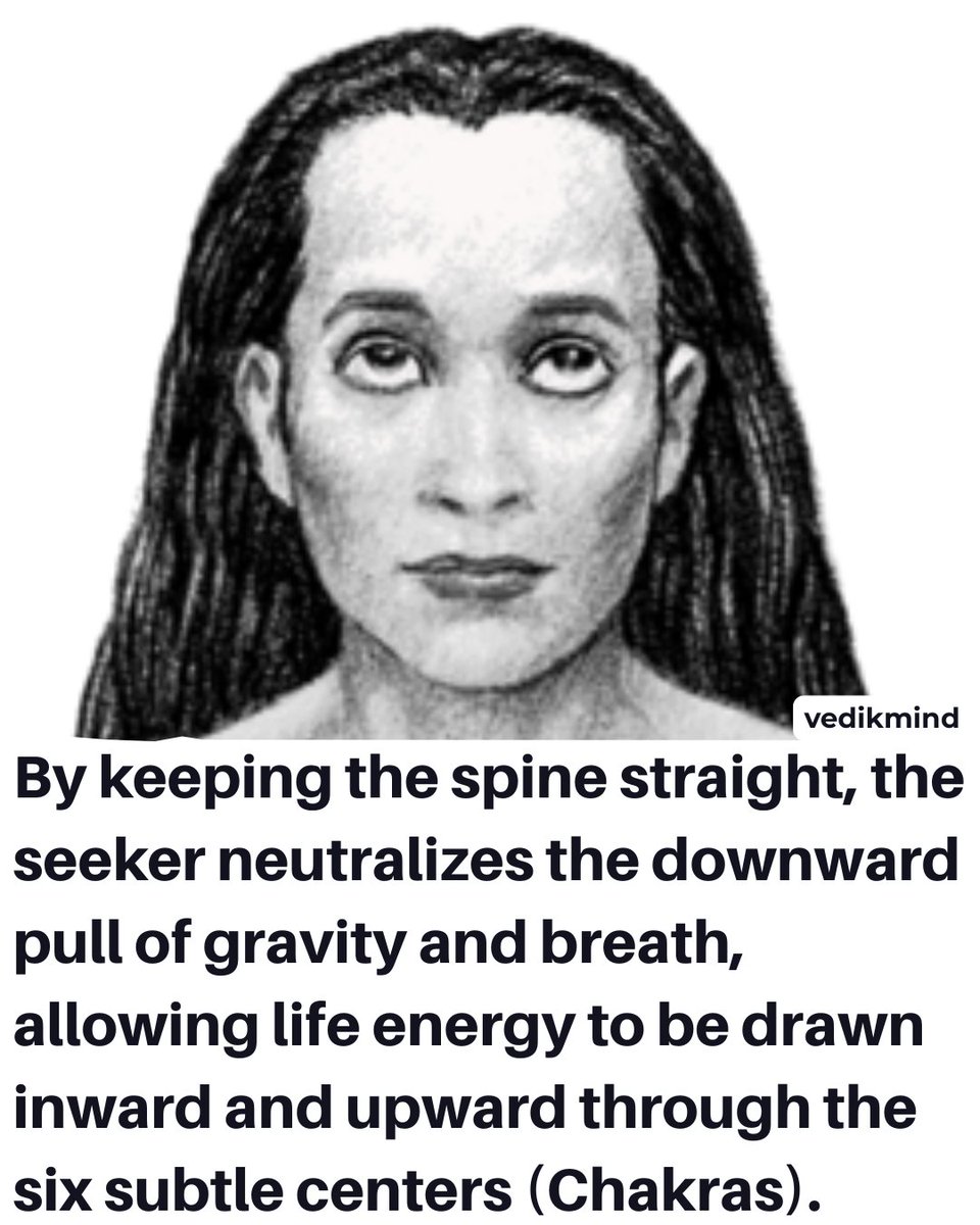 vedikmind's tweet photo. Mahavatar Babaji’s teachings on Kriya Yoga emphasise the importance of keeping the spine erect during meditation.

In the yogic understanding, an upright spine supports the inward and upward movement of Prana through the subtle centres.

As the breath becomes steady and awareness turns inward, the spine becomes the central axis of meditation.

https://t.co/m8ggvREGJz

#MahavatarBabaji #KriyaYoga #Prana #Chakras #Meditation