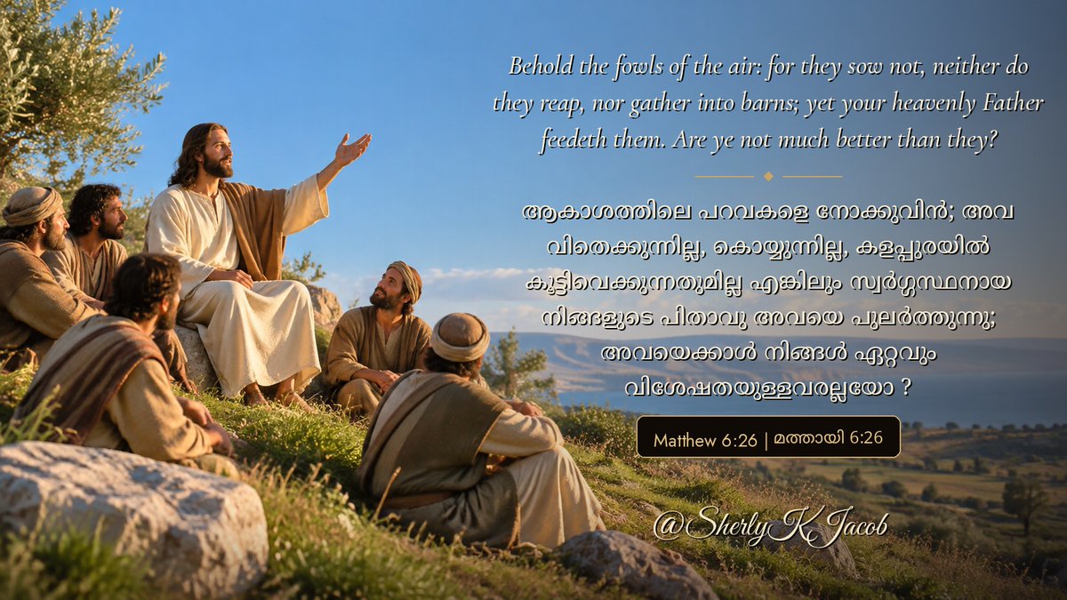 SherlyKJacob's tweet photo. Behold the fowls of the air: for they sow not, neither do they reap, nor gather into barns; yet your heavenly Father feedeth them. Are ye not much better than they? - Matthew 6:26 (KJV). Good afternoon - may you rest in God’s care today! https://t.co/hMdIy8OMNX