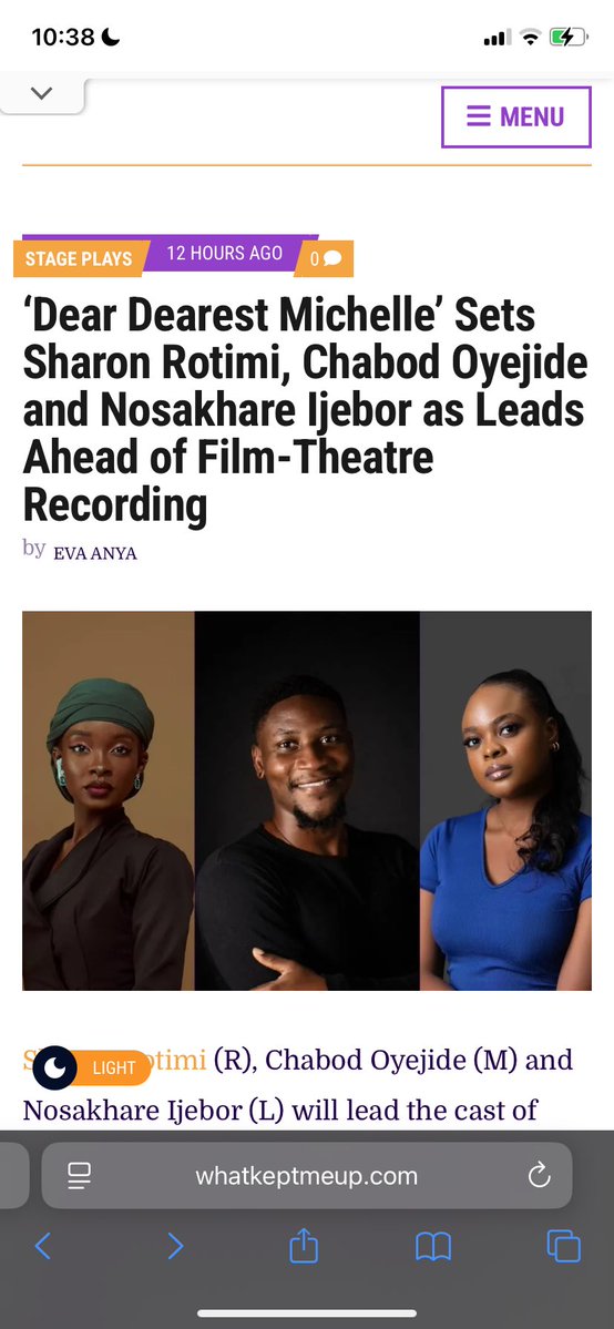 TarahhStudios's tweet photo. @TheSharonRotimi , @chabodoxazo and Nosakhare Ijebor will lead Dear Dearest Michelle, the third instalment of Tarahh's A Play by Tarahh series, set for the stage in Ibadan on February 13, 2027.

Catch the full cast and story reveal here:

https://t.co/azmca0yQ0f https://t.co/vOuJ7zeedf