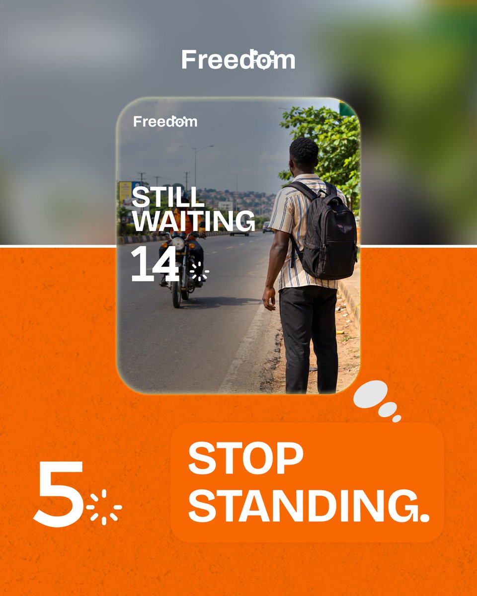 Freedomridegh's tweet photo. Remember? You were standing by the road.
 
Five days until you are not.
 
 #MoveFreely #Accra https://t.co/dfY4VRDuYk