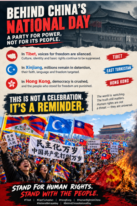 DolmaTashioe's tweet photo. Behind the celebrations, the stories of Tibet, East Turkestan and Hong Kong remind the world that human rights, identity and freedom matter. The voices of people must never be forgotten.
#HongKong #ProtectHumanRightsInChina #StandWithTibetXinjiangHongKong #ChineseHegemony https://t.co/9B2WT9zssn