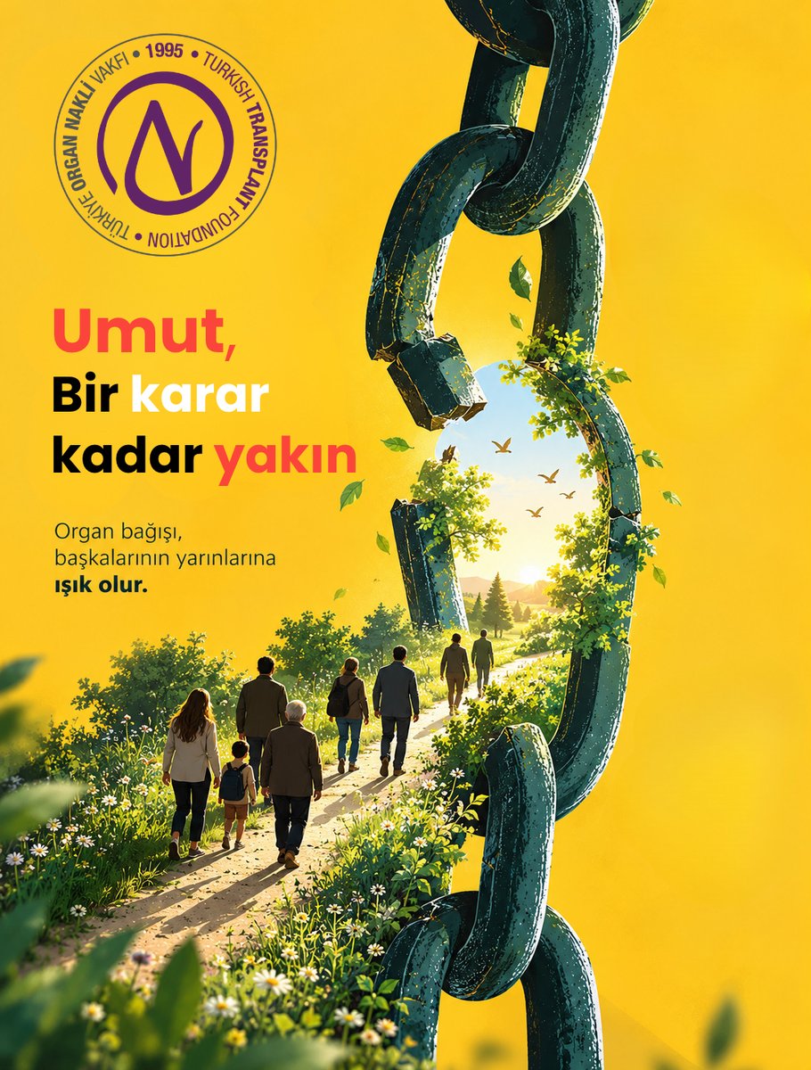 organnaklivakfi's tweet photo. Umut, bir karar kadar yakın...
Organ bağışı, başkalarının yarınlarına ışık olur.
#organdonation #healthdiplomacy #sağlıkdiplomasisi #sciencediplomacy #KidneyTransplantation #TransplantSurgery #OrganTransplantation
#OrganNakli #organbağışıhayatkurtarır #ESOT #TONV https://t.co/lF8syw0wB2