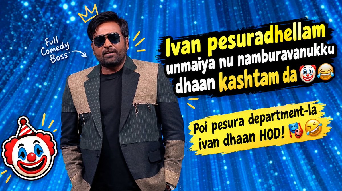 kalia_sakthi's tweet photo. “Ivan show-eh paakaama vandhu LP-ah adichitu irukaan 😂🤡 Adai VJS-u, ava illana neenga soru kooda thinnirukka maatinga pola da 😭🍚 Joker-u 🤡😂”

#BiggBossTamil #BiggBossTamil10 https://t.co/JIXtapgFXn