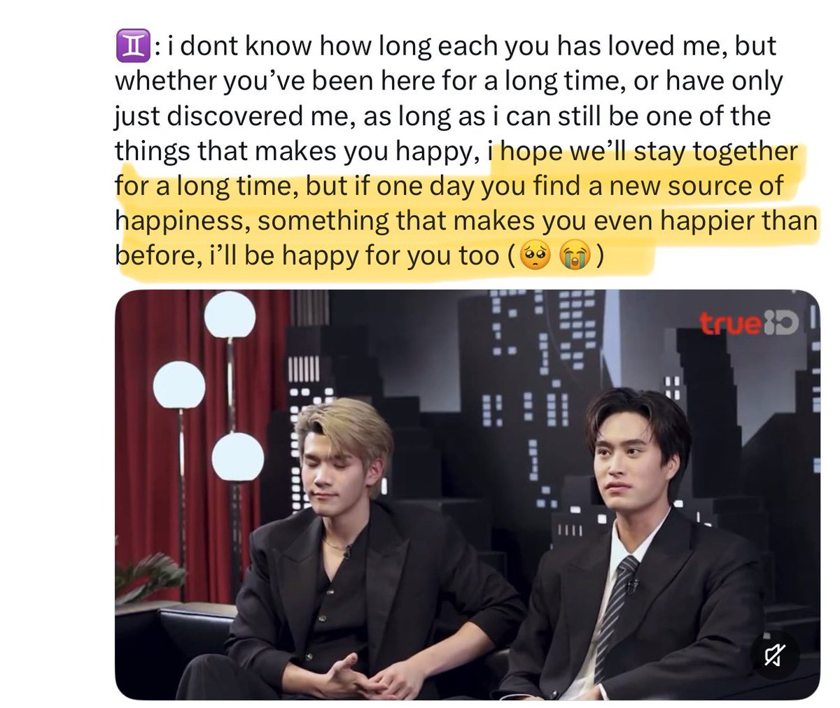 gemiieyy's tweet photo. i used to think i would never fall out of love with my fangirl era until it actually happened with my kpop bias. it felt so weird & i was eaten up by guilt bcs i swore i would love them forever

reading this made me realise that maybe i wont be here forever either. ive experienced it before & maybe one day, when life gets more srs, i'll slowly leave my fangirl era behind. maybe it really is just a matter of time

but i really hope i dont bcs i genuinely love my geminifourth sm. i love being here. i love being a khn to the point where it feels like part of my personality. i cant imagine my life w/o them. ive never been happier knowing someone, never felt this much at ease following and idolising someone. and being around their age means we're literally growing up together. i dont think i'll ever find this kind of happiness again if i stop loving them

but if that day ever comes, i hope its simply bcs i grew older and naturally left my fangirl era behind not bcs i stopped loving them and found another idol to love instead

i just hope being a khn will be my last. i want to be with them for as long as i can until theyre the ones telling me its time to stop. i'll always try to meet them as much as i can & i'll try to enjoy everything to the fullest bcs idek how long this will last. so for now im just going to love them as much as i can in my own way and no one can tell me otherwise ☹️♡