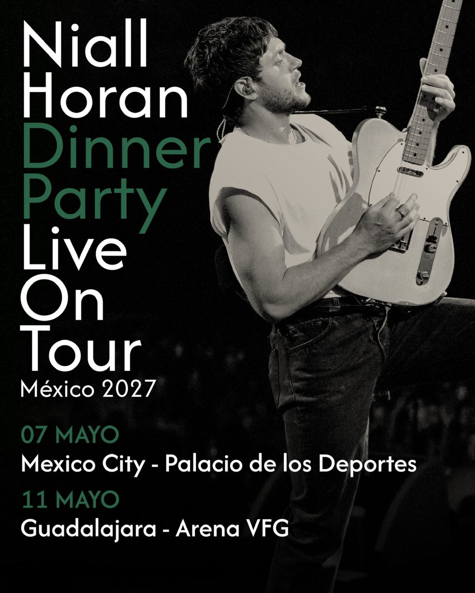 NiallOfficial's tweet photo. tickets to the mexico dates of dinner party live on tour are on sale now ! https://t.co/xJWgQ3yfgq https://t.co/29OoFDVjRw