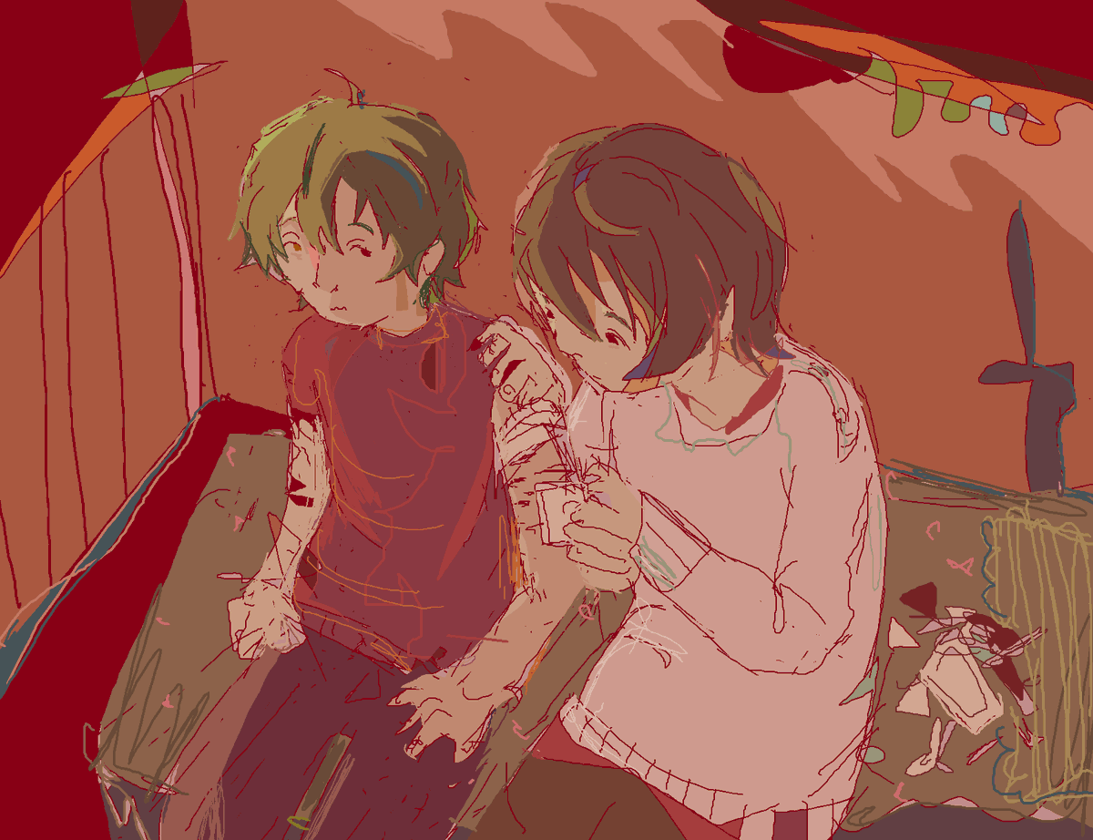 Augustisoverrr's tweet photo. quick #ritsumika drawing sh warning https://t.co/K6MUjF1e8U