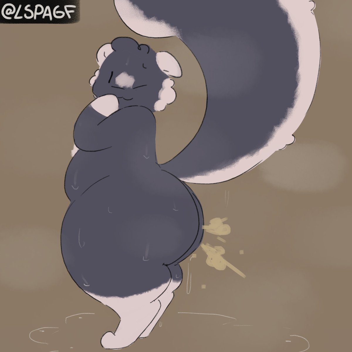 LSPAGF's tweet photo. this was the final skunk drawing for skunktember :333 
thank u to all da followers!!! 
ur now gonna get killed by a fatassed skunk hope u dont mind!! :3
#fart #fartfetish #skunk 

public release from subscribestar!!
https://t.co/riV2wFH9Ql https://t.co/qKfmndVDKA