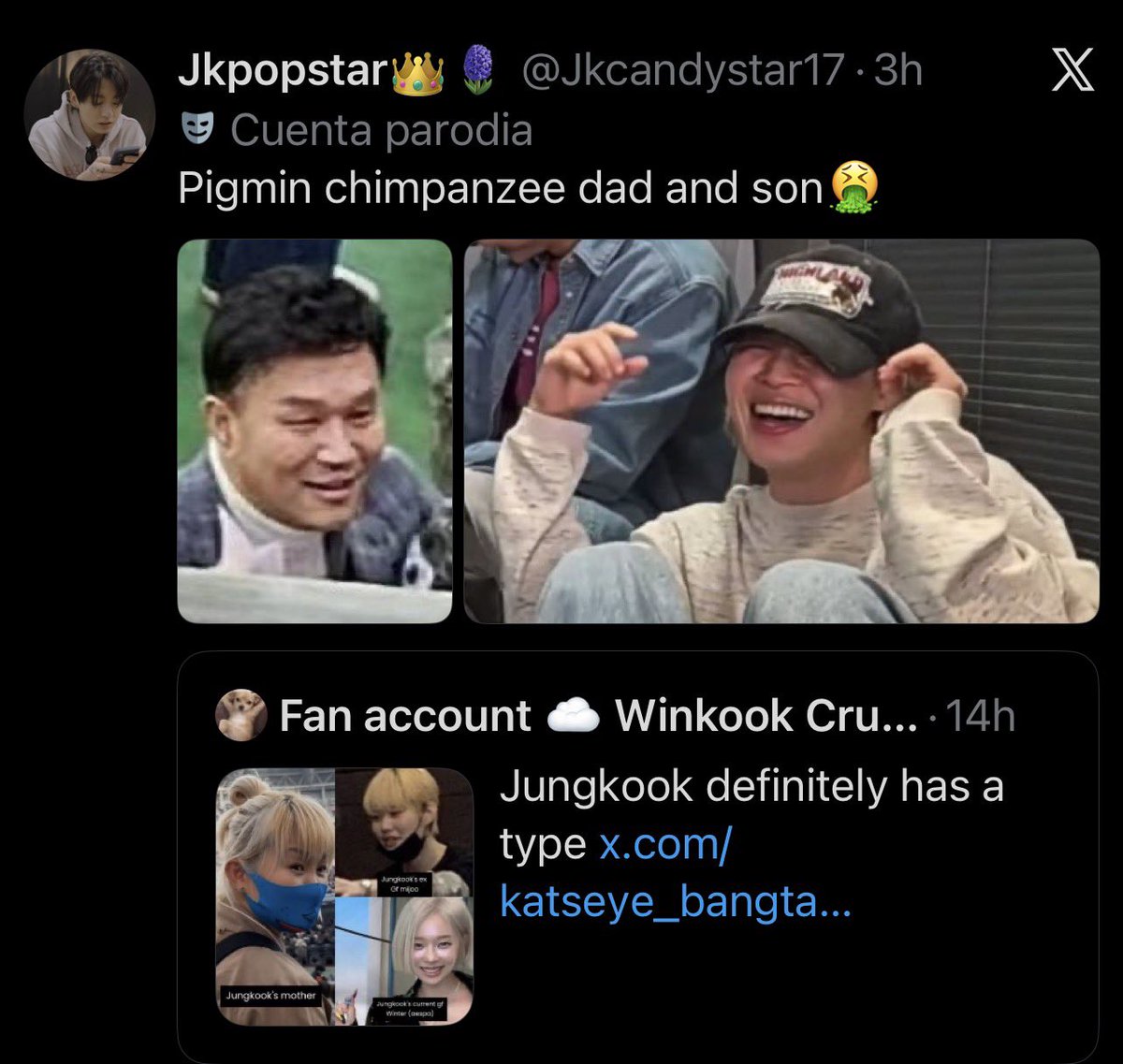 bdett07's tweet photo. @Jkkandystar17 @jmthvie No Jk, you🤮 https://t.co/DWx9qMdNAN