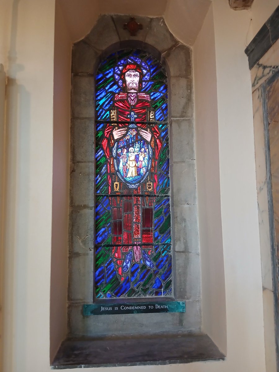 MissyFillion's tweet photo. @RobertBohan I was in Lough Derg last weekend and got to see the windows there. Love the colors particularly red and blue. https://t.co/sFAyelRe2e