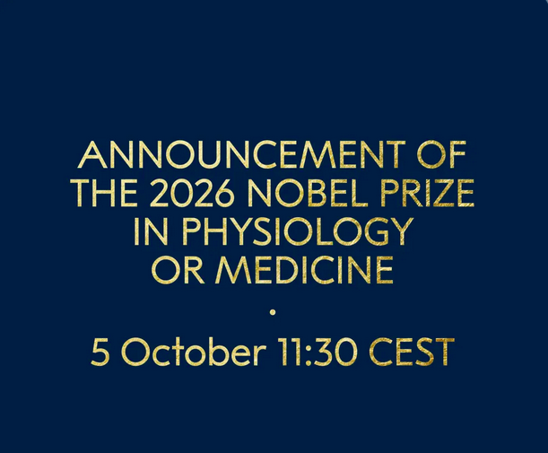 MarcGozlan's tweet photo. Le prix #Nobel de physiologie ou de médecine 2026 sera annoncé lundi 5 octobre à partir de 11h30 (heure de Paris / CEST) https://t.co/70CKIokriw