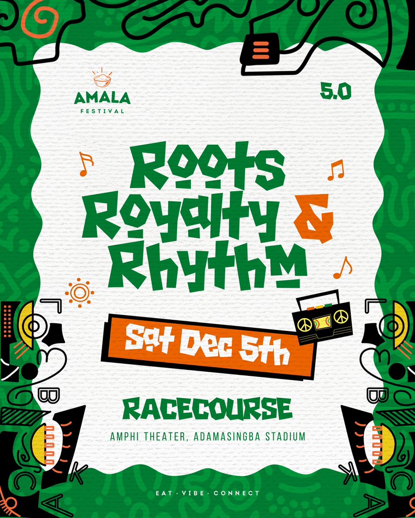 Amala_festival's tweet photo. The roots run deep. The rhythm is getting louder. And the table is getting bigger.💚

What started as a celebration of Amala, culture, music and community continues to grow.

This year, we’re taking it up another notch as we proudly announce:
AMALA FESTIVAL 5.0 ROOTS, ROYALTY & RHYTHM

A celebration of where we come from, the people who carry our culture forward, and the sounds that bring us together.🫰🏾

Where roots meet rhythm. Where food meets culture. Where tradition meets a new generation. Where Ibadan shows up and shows out.

Five editions in, and the story is still being written.
This is not just another festival.

This is Amala. This is our culture. This is our time.

📍 Racecourse, Amphi Theater, Adamasingba Stadium
 AMALA FESTIVAL 5.0
Eat. Vibe. Connect.
💚🔥