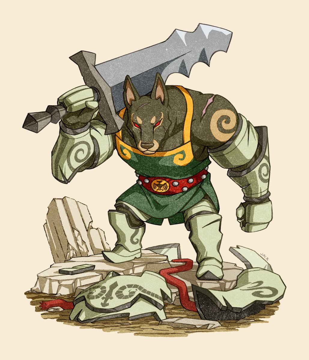 art_of_jack's tweet photo. DAY 3: Darknut 🐕🗡️
•
Darknuts have always been one of my favorite enemies so I gave them their own prompt… but can someone… ANYONE tell me why they are DOGS in some games?!? 
#thelegendofzelda #windwaker #linktober2026 #darknut #sword https://t.co/Gtr5I2EnAT