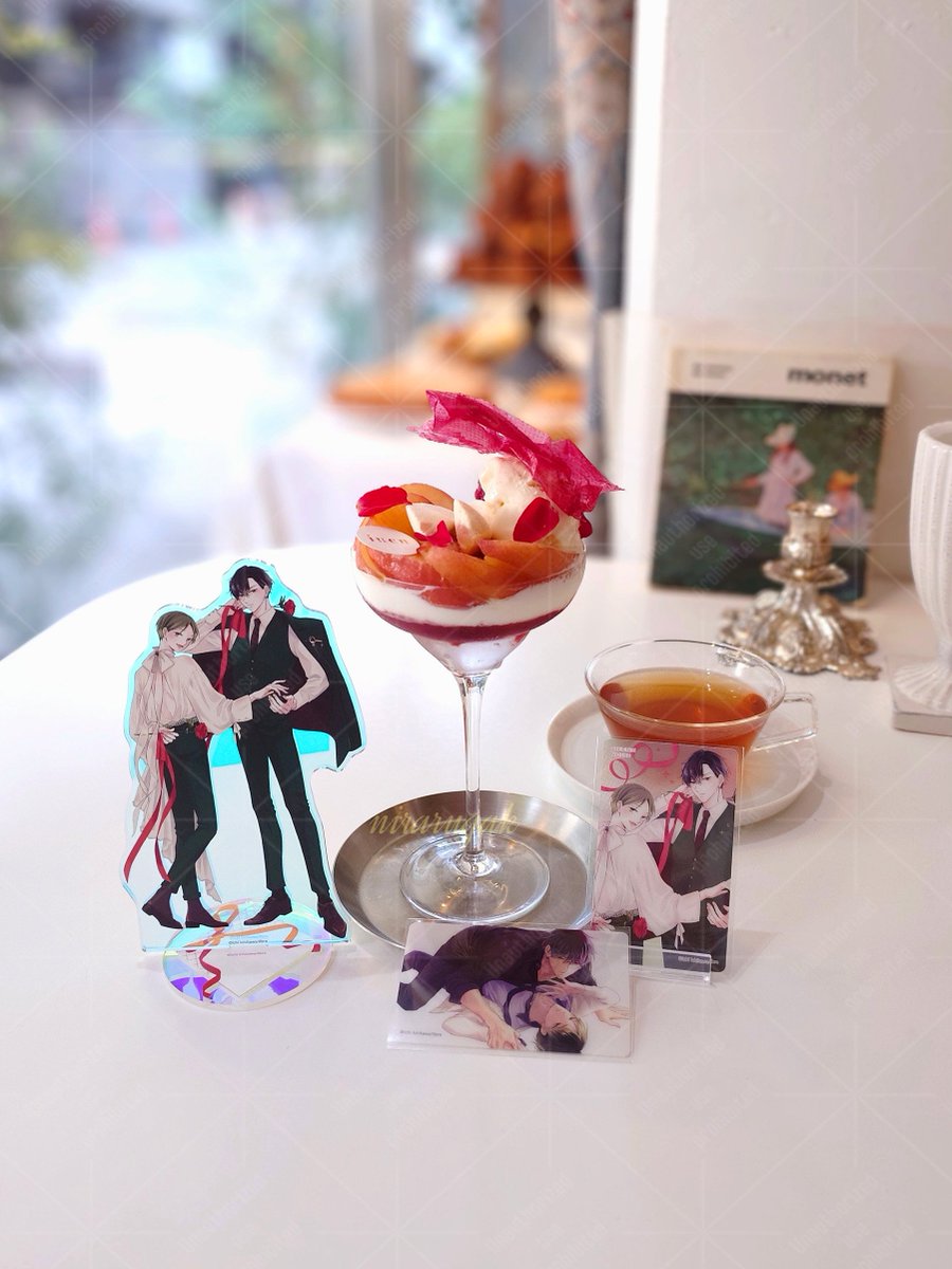 nirarugak's tweet photo. #ビボ展大阪レポ ⑥
#サイレントノイズ
美麗な描き下ろしにうっとり✨尊の美しいお背中をこんなに見てしまい暁臣は…!?⇒先生のコメントとビボ展後の(尊の🎀を解く)ポストにふふっとなりました🫣🎀🫶
この週15回近く入っても色紙は引けず無念でしたが🥲素敵な2人に似合うパフェも頂いて癒されました🤍 https://t.co/e2eap4ppVF