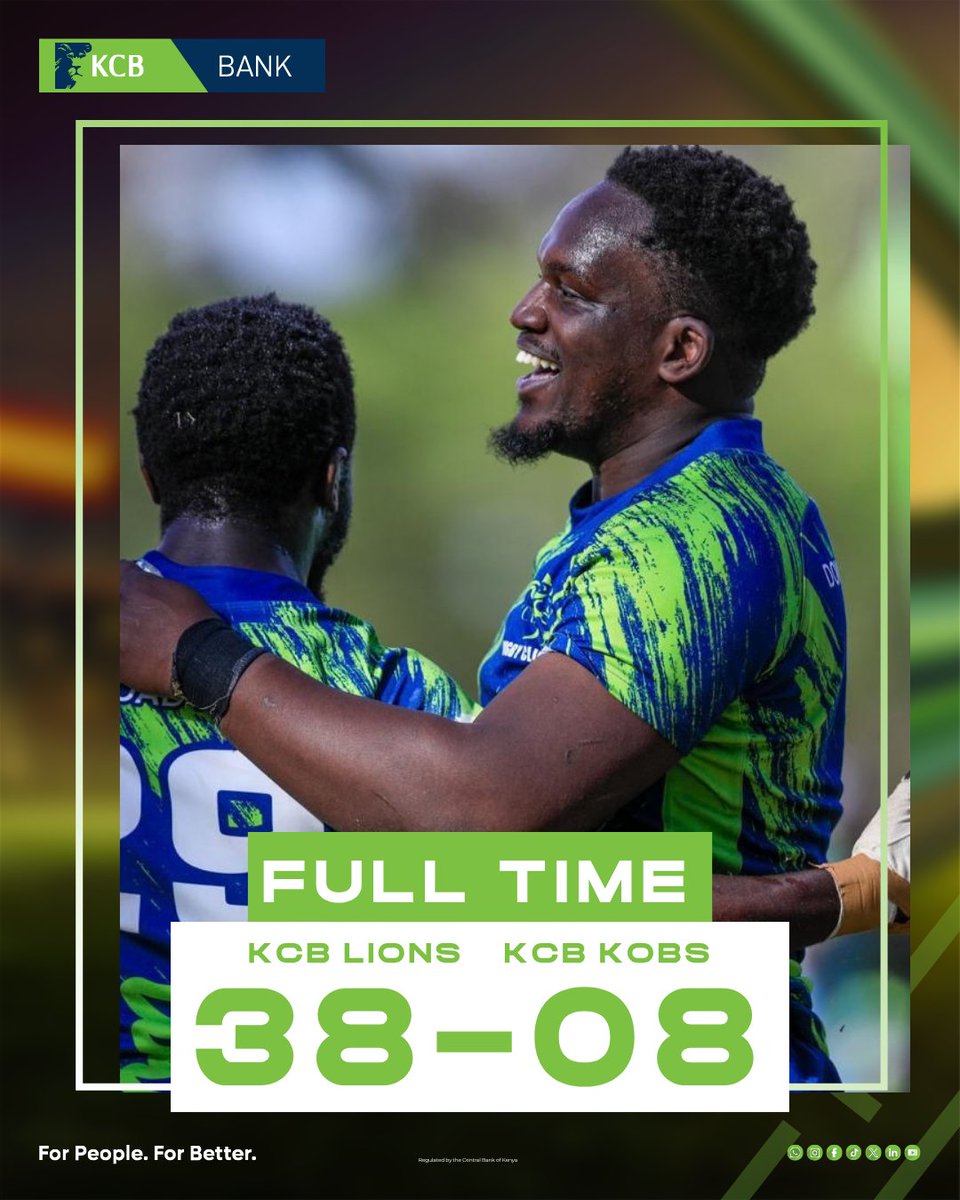 KCBInKenya's tweet photo. Full time at #LionHeartedRugby A win for the KCB Lions against KCB KOBs from #KCBUganda
#LionHeartedRugby #LionHeartedCup #KCBNiYetu https://t.co/mVgB1KMpoo