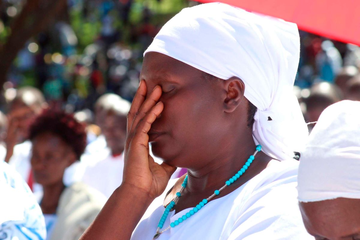 ntvkenya's tweet photo. Sombre mood at Subukia Shrine as Kenya mourns 17 pilgrims killed on way to National Prayer Day https://t.co/UmoJprk4ez https://t.co/5uTKTt3MrC