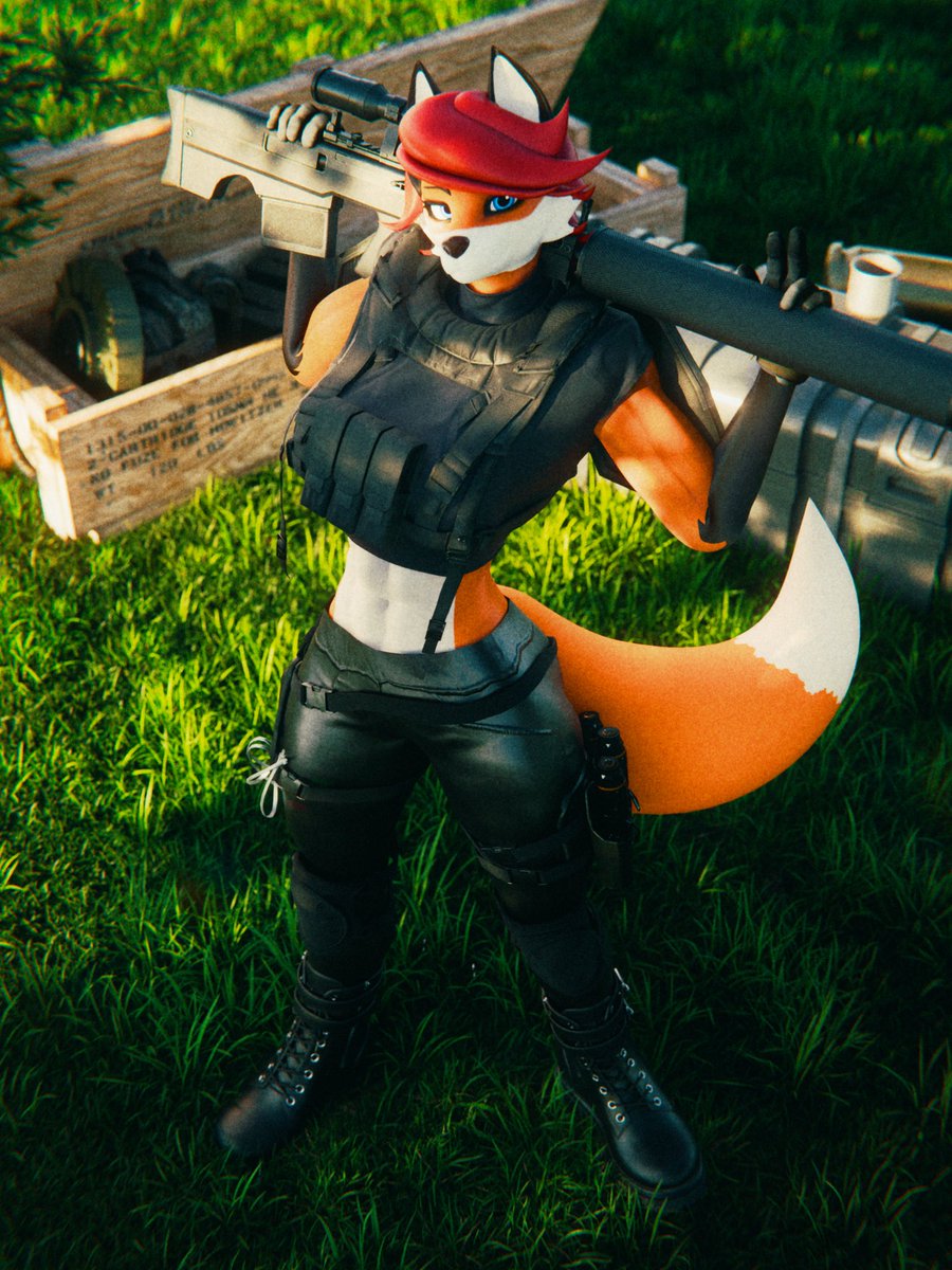 MathiasFoxxo's tweet photo. Tactical Fox update

She now has actual gear so I decided to do some cool shots with it https://t.co/vKn6Z5SAJJ