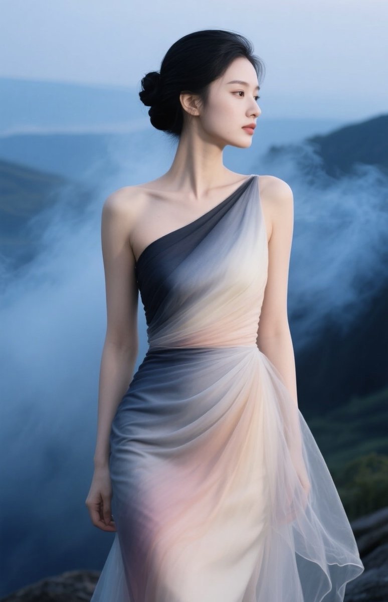 RadiantHilhhyo's tweet photo. [When white mist blends with the dye of summer, every secret unfolds gently] https://t.co/GtAqiPfohs