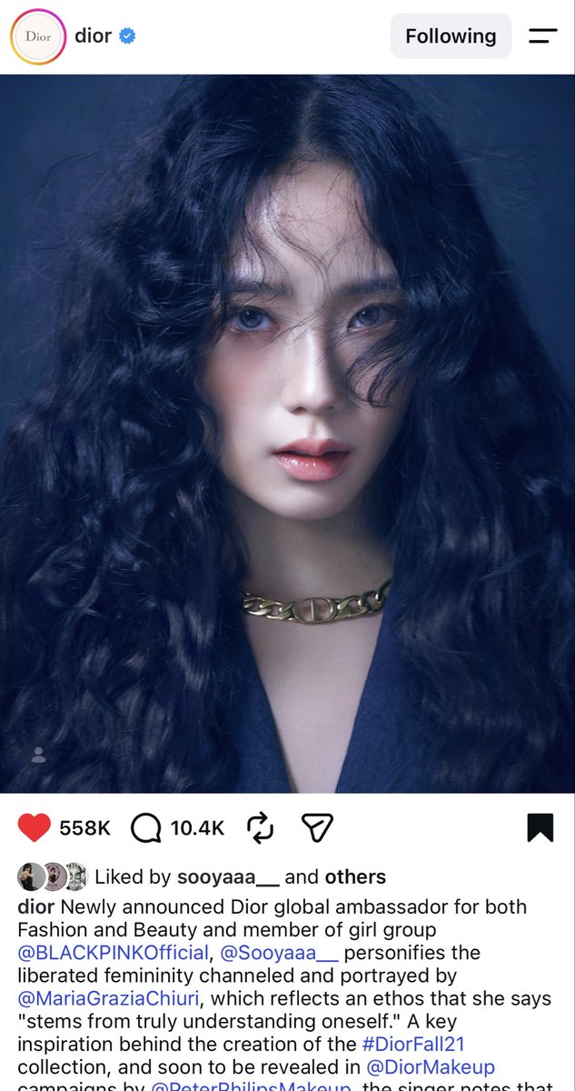 celloolio's tweet photo. She was already House Friend since 2019 but the day this dropped with those awe-inspiring, glorious captions, was one of the best days for me as a Sooya

The foresight of DIOR top brass &amp; importantly, Maria Grazia Chiuri to appoint #JISOO as Double GA for Fashion and Beauty was>> https://t.co/JYH63Jb3Y7