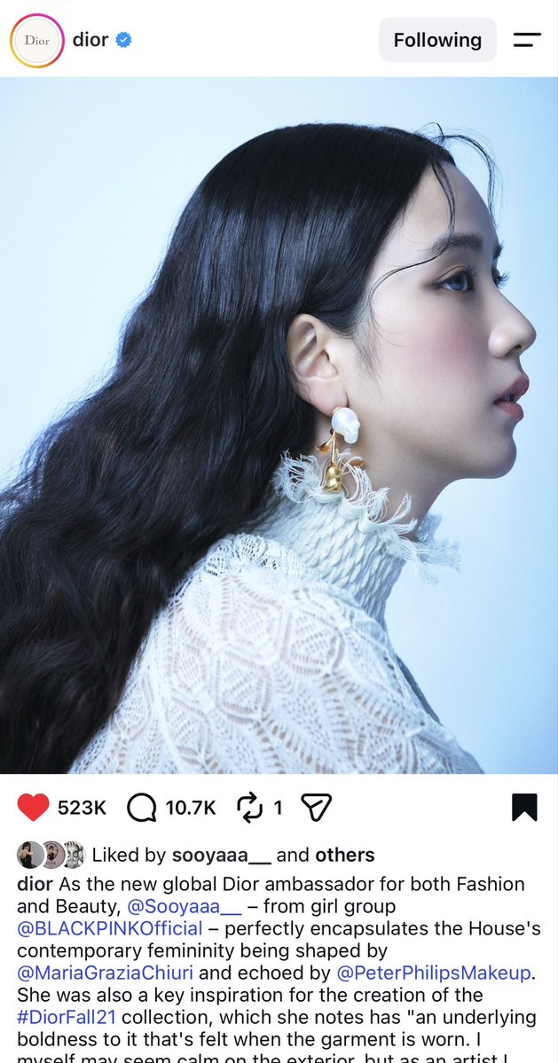 celloolio's tweet photo. She was already House Friend since 2019 but the day this dropped with those awe-inspiring, glorious captions, was one of the best days for me as a Sooya

The foresight of DIOR top brass &amp; importantly, Maria Grazia Chiuri to appoint #JISOO as Double GA for Fashion and Beauty was>> https://t.co/JYH63Jb3Y7
