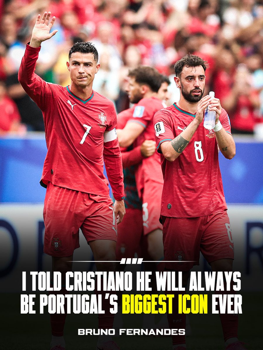 FabrizioRomano's tweet photo. 🚨🇵🇹 Bruno Fernandes: “Cristiano Ronaldo deserves the respect of all Portuguese people, regardless of who likes him more or likes him less”. https://t.co/Cp4BNVTqGN