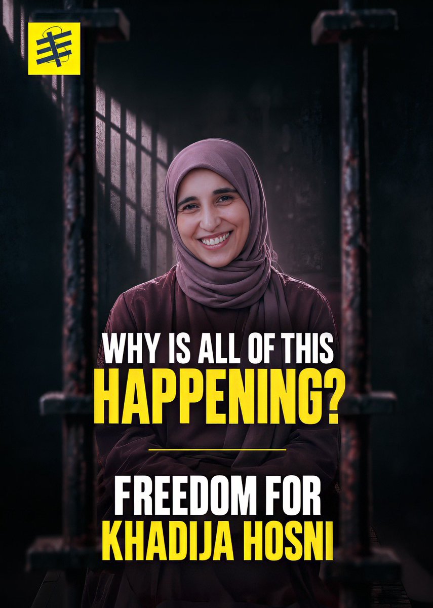 FreeThemAll_'s tweet photo. Khadija was detained on September 7, 2023, and forcibly disappeared for six days. She reappeared on September 12, 2023, before the Supreme State Security Prosecution to face the same charges as thousands of other Egyptians.
#FreeThemAll
#Egyptian_hell https://t.co/0976cqQiM2