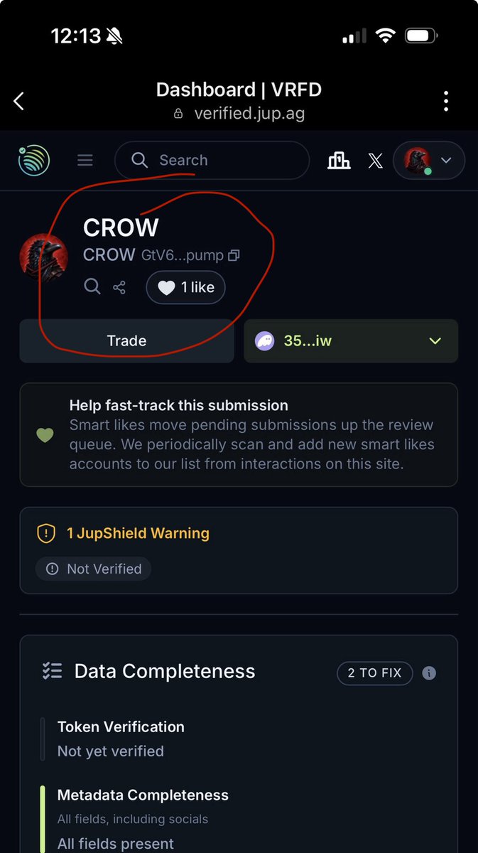 LegendOfCrows's tweet photo. 🚨 CROW ARMY — EVERYONE GO VOTE RIGHT NOW! 🐦‍⬛

This is IMPORTANT.

We’re pushing for $CROW verification on Jupiter, and Smart Likes can help us get verified faster.

✅ Open the link
✅ Connect your X account
✅ Smart Like / Vote for $CROW

EVERY VOTE MATTERS. Let’s show them how strong this community is. 🐦‍⬛🔥

https://t.co/lVp1UoPmpW

$CROW #Crowdon