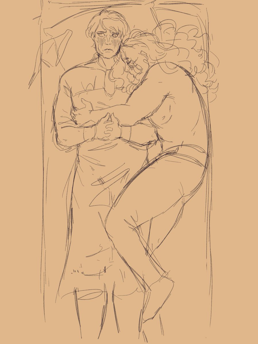Satanslilpup's tweet photo. I have done a quick sketch :)
Dietrich and Fabio oops only 1 bed https://t.co/ScJkJl3jGr