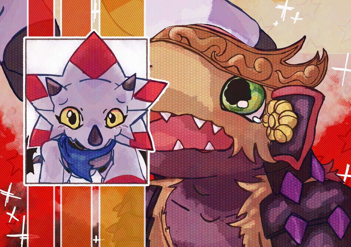 YogurtPubes's tweet photo. My entry for the @GG5thAni zine 
#digimon #ゴスゲ5周年 https://t.co/pjCFeKMcoS