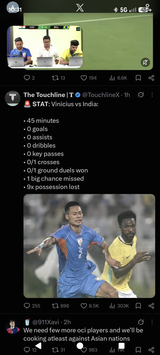 iamaayan318's tweet photo. @Varca_Owner A 20 year old right back from India just pocketed Vini..Chew that nga https://t.co/Sgj7TksLCG