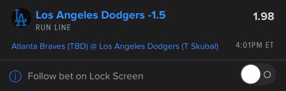 ParlayQween09's tweet photo. MLB MONEYLINE PICK OF THE DAY ⚾️

→ Los Angeles Dodgers -1.5
#NBA 🏀 | #WNBA | #CBB 🏀 |  #PrizePicks 🔐 | #PROPS | #mlbthreads📋 | #trending| #MLB ⚾ | #Gambling𝕏 | #Parlay
#Sportsbetting https://t.co/VEWgkNmL6I