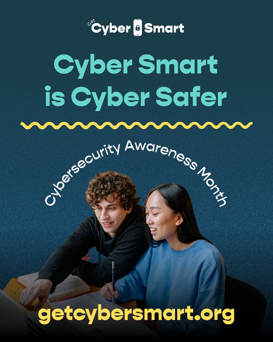 dosomething's tweet photo. Happy Cybersecurity Awareness Month! Celebrate all month long with free activities and resources for kids and teens from over a dozen organizations committed to a safer digital world. 

Visit https://t.co/OGAdGESqdB and #GetCyberSmart2026. 
#take9 #cybercivildefense https://t.co/ifXCwD81b0