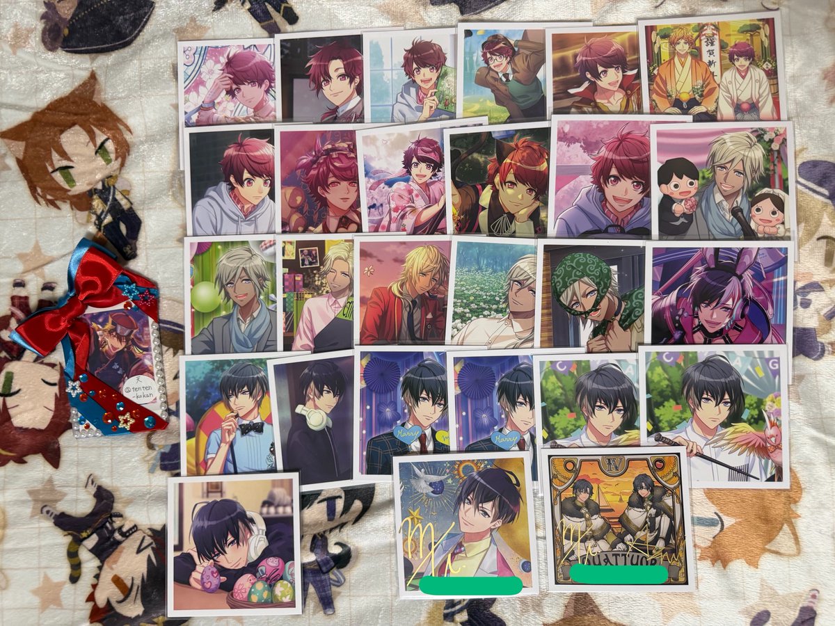 tenten_kokan's tweet photo. 【交換】A3!  エースリー ましこれ ましコレ

求）同異種 左京/千景*/（友人分）綴/臣

譲）咲也/シトロン/真澄🔴/天馬/幸/椋/九門/三角🔵/一成🔵/莇/十座/太一/紬🔵/丞/密🔴/誉/東/ガイ

※🔴は*との交換or無印倍数含む希望
※🔵は無印同数含む希望
※緑線は箔押し
※当方分含む内容希望 https://t.co/yt6Kcg67T3