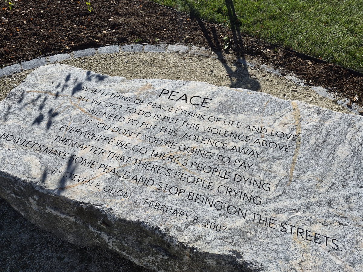 WriteHandMan's tweet photo. A very poignant ribbon cutting today for the long-awaited Stephen Odom Serenity Garden in #Dorchester . Stephen was tragically killed at age 13 on Oct. 4, 2007. "His spirit is finally at rest here." Ron Odom.
@BostonParksDept
@BillForry
@DotNews @StacoS https://t.co/M10TPeIl5T