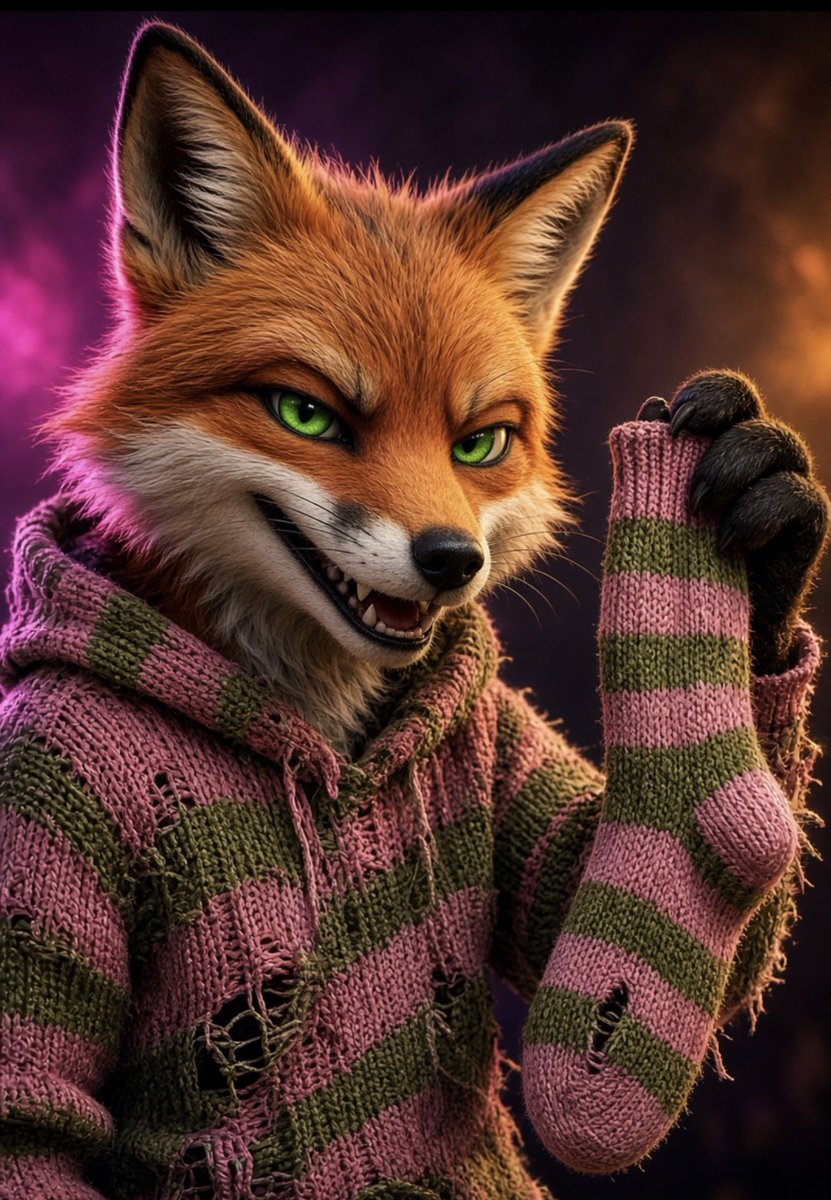 sockfoxsol's tweet photo. She had no pair left. No one was looking for her. Then the fox picked her up… and the sweater started growing. How many orphan socks are still hiding in your drawers? 🦊🧦 https://t.co/MMcwzStFva