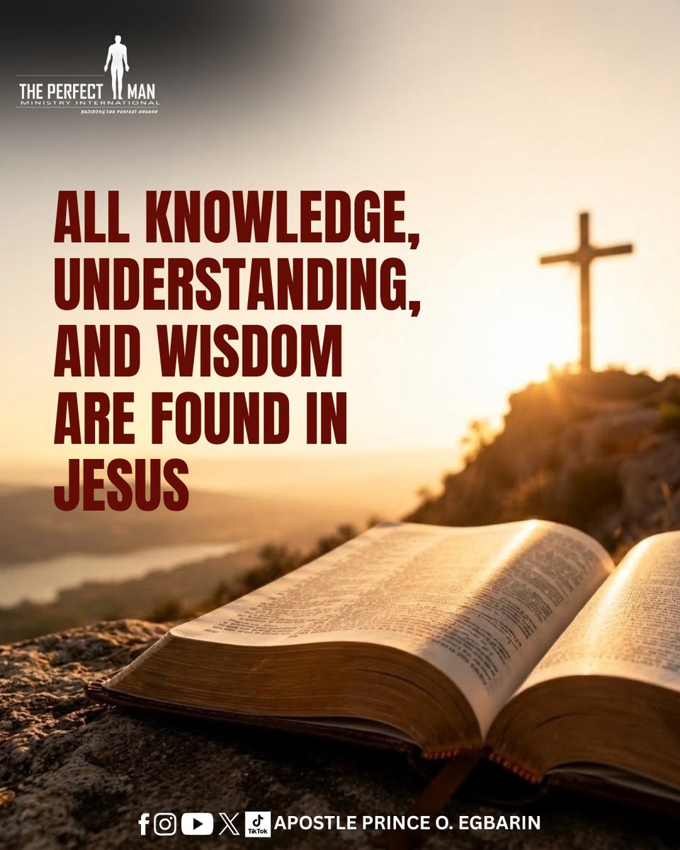 EgbarinPrince's tweet photo. 📖 Colossians 2:3 - “In whom are hid all the treasures of wisdom and knowledge.” 🙏✨

🔥 JESUS CHRIST IS EVERY IOTA OF KNOWLEDGE, UNDERSTANDING, AND WISDOM THAT THERE IS IN ALL THE UNIVERSE. IF YOU HAVE HIM, YOU ARE WISE, YOU ARE SMART, AND YOU KNOW ALL THINGS! Hallelujah! 🙌🏽🔥 https://t.co/o9L1G1IWBM