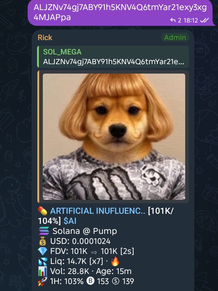 Sol_mega1's tweet photo. Watch your entry on $AI

ALJZNv74gj7ABY91h5KNV4Q6tmYar21exy3xg4MJAPpa

#Dewtee #helevier #Solana https://t.co/tbhJM6FjZI