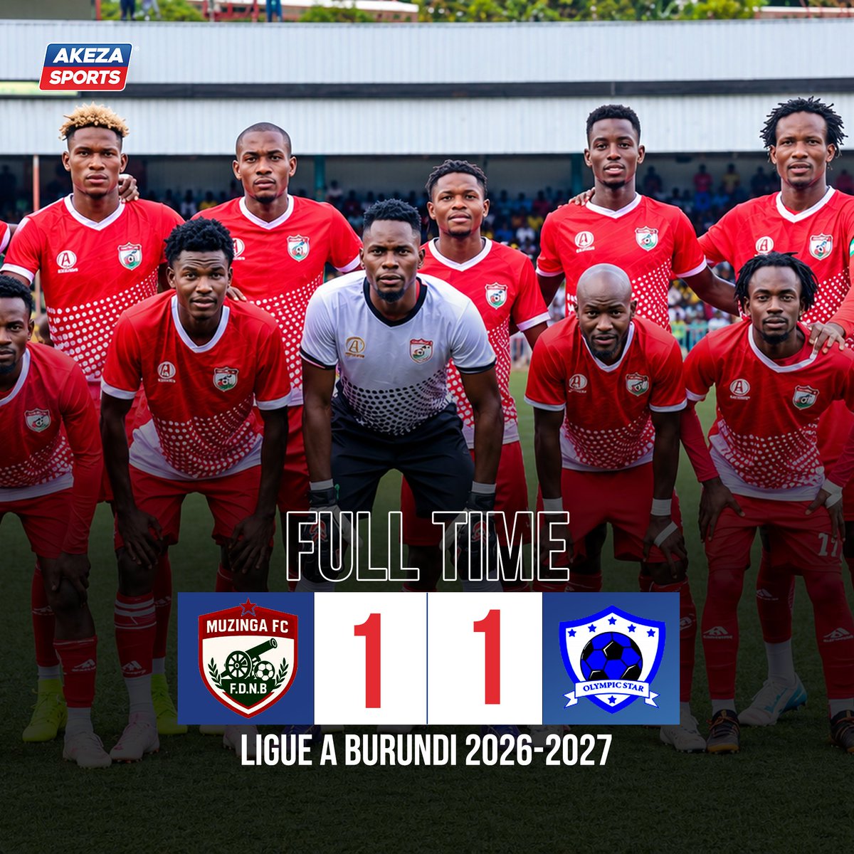 AkezaSports's tweet photo. 🔵🔴 Ligue A Burundi : Découvrez les résultats des premiers matchs comptants pour la 5e journée du championnat.

#AKEZASPORTS #Burundi https://t.co/XXhEGYNvOz