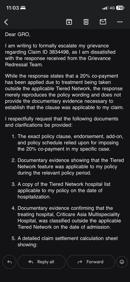 yt0rahul's tweet photo. I had the worst experience while claiming reimbursement for a claim under policy purchased by me from @Niva_Bupa They did not mention a 20% co-pay clearly in the guidelines while I buy the policy, but after claiming reimbursement, they have given reason like non tier hospital. https://t.co/m4jt1qhxRH