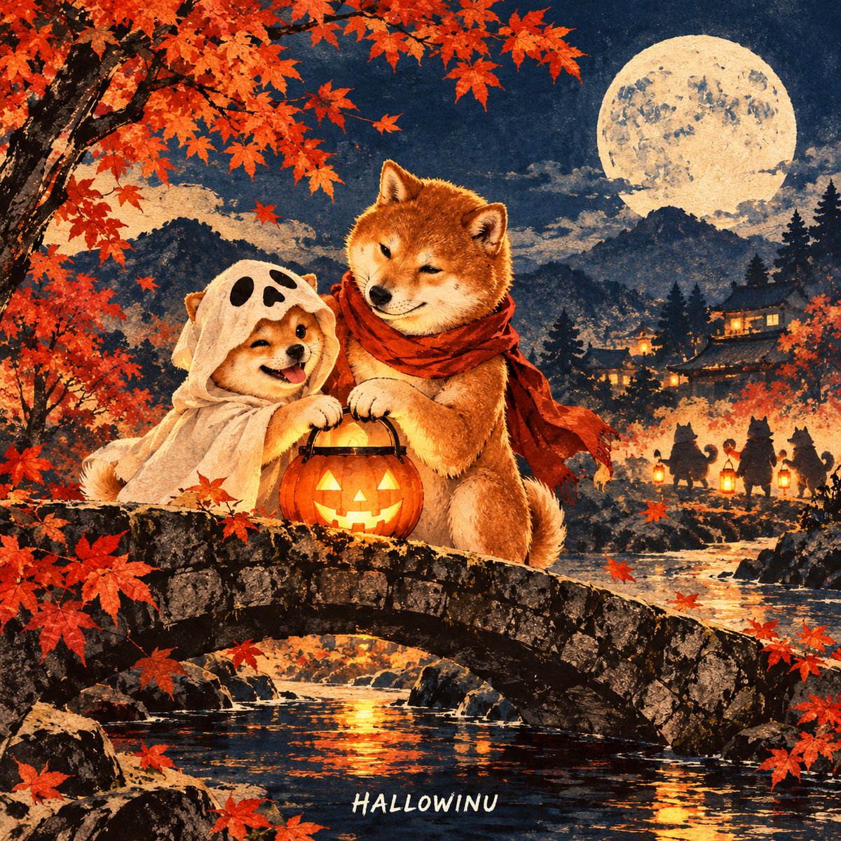 Hallowinustonk's tweet photo. A meme gets a face from an artist.

It gets a story from the people who keep showing up.

To the Shiba communities that made an orange dog part of internet culture : this little ghost tips its hood. 👻🧡

A HallowINU tribute to @ShibainuCoin. https://t.co/GTTx1eyOiU