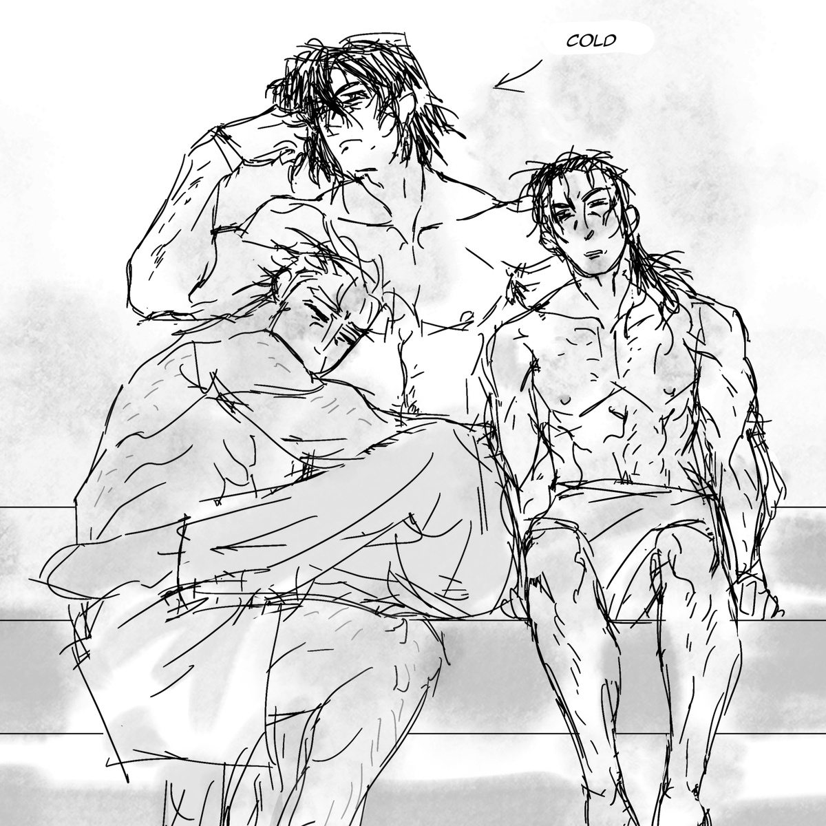 Piysek's tweet photo. Sauna #hellsing #alucard #arthurhellsing #waltercdornez https://t.co/ZI4Xnz8BhE