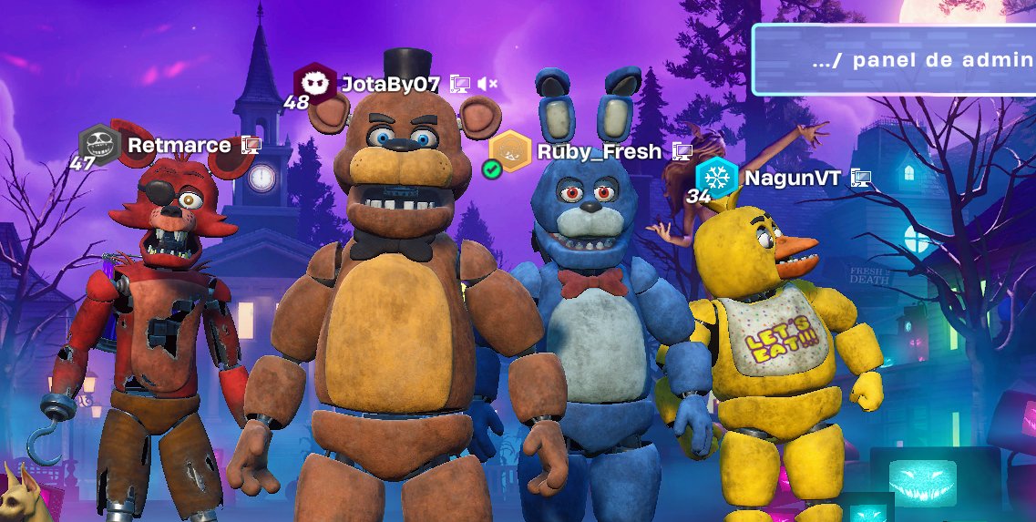 n4gun_'s tweet photo. Yo quiero mucho a mis mejores amiguitos 🥺✨
Aunque sean pendejos igual que yo
#TeamOjoderitos 

Freddy - @JotaBy07 
Bonnie - @RhodnaYeena 
Foxy - @Letmarcyt 
Chica la polla - Yo merengues https://t.co/Wv21uyRBkj