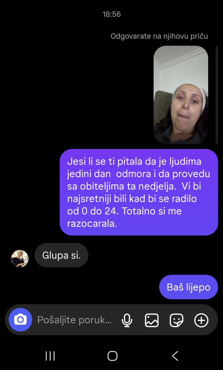 quinn21702's tweet photo. #caosvima #ildahumic 
Kako naša influencerica komunicira sa bilo kim tko joj uputi bilo kakvu kritiku. I nakon toga blokira. https://t.co/prEA7XD3mQ