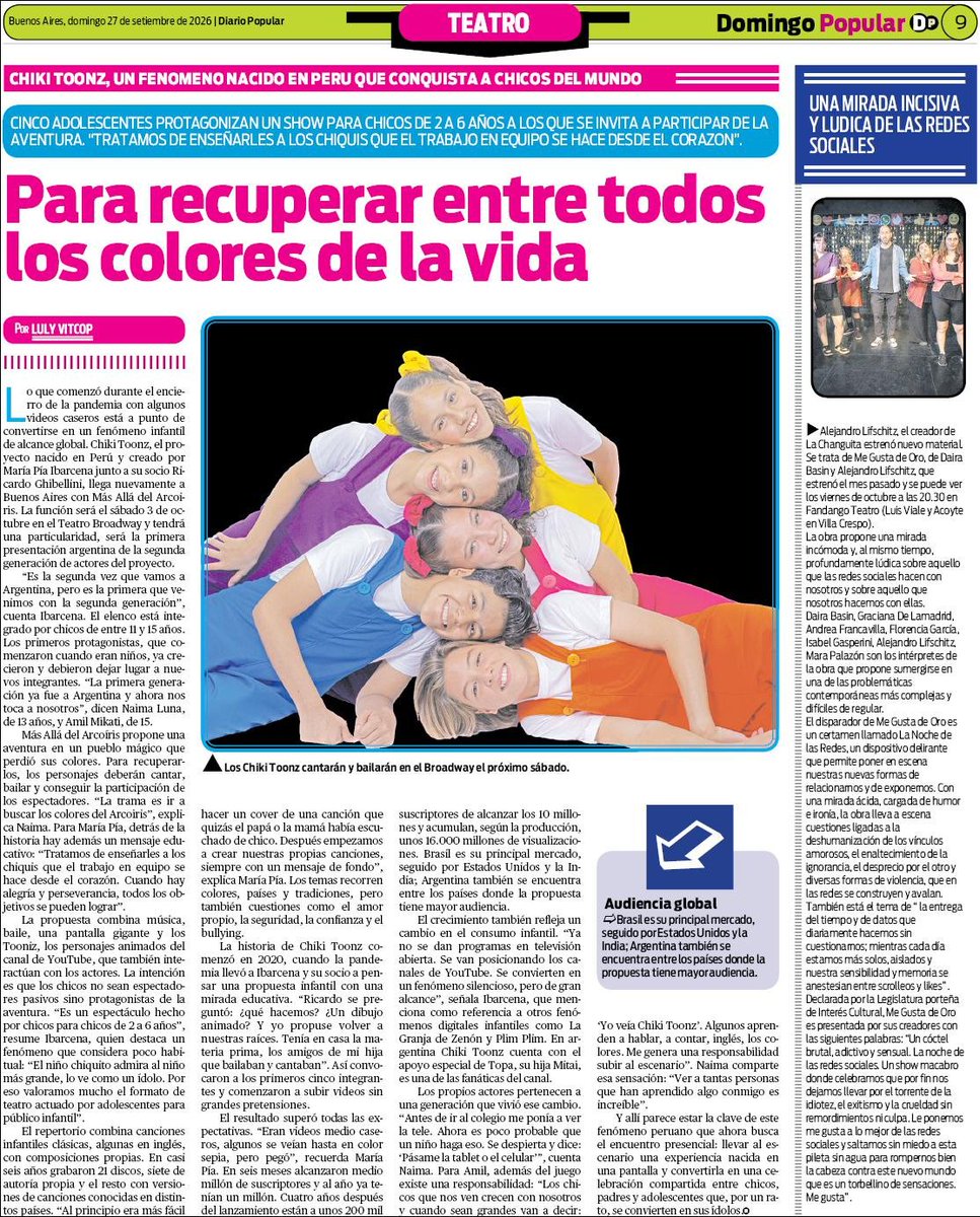 lulyvitcop's tweet photo. Fenómeno infantil Chikki Toonz, originario de Perú, desde Youtube al mundo. Como La Granja de Zenon o Plim Plim, chicos vibran en otros formatos sin horarios pero con propuestas refrescantes. https://t.co/RwOmxNLwjS