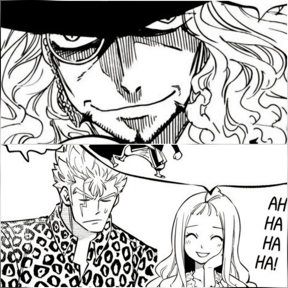 nisstmz's tweet photo. Headcanon: Kirin first met Mirajane when Diabolos visited Fairy Tail &amp; noticed how Laxus seemed softer around her. He immediately thot she was Laxus’s weakness, not realizing his own heart would become weak too 👀

P.S. Sorry, my dears. Another headcanon of Miraxus and Kirin hihi https://t.co/0h5bxt3gox
