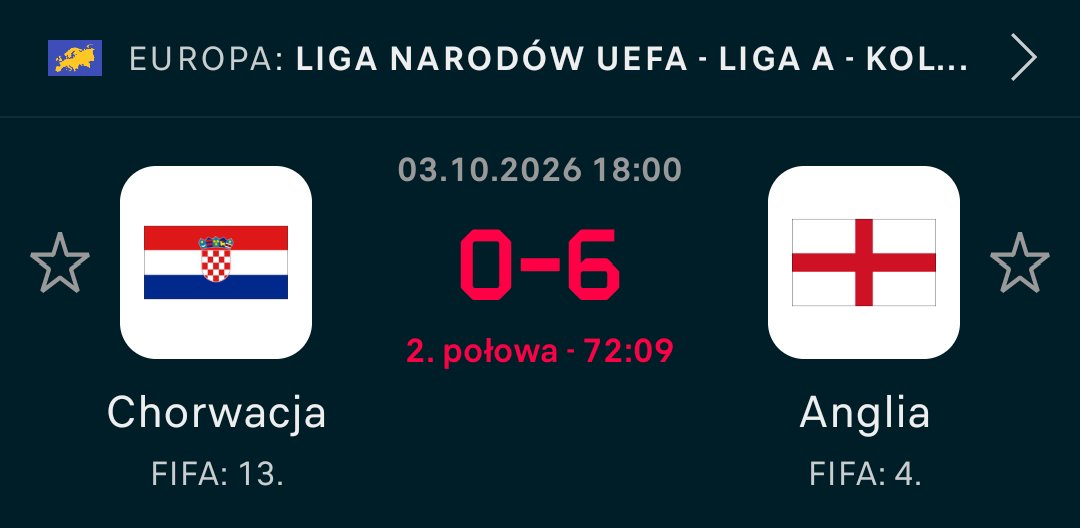 Radko_00's tweet photo. Anglicy bawią się w reprezentację Polski z wczoraj, tyle że grają z Chorwacją 11 na 11.
#CROENG https://t.co/XfZ2yx3fKg
