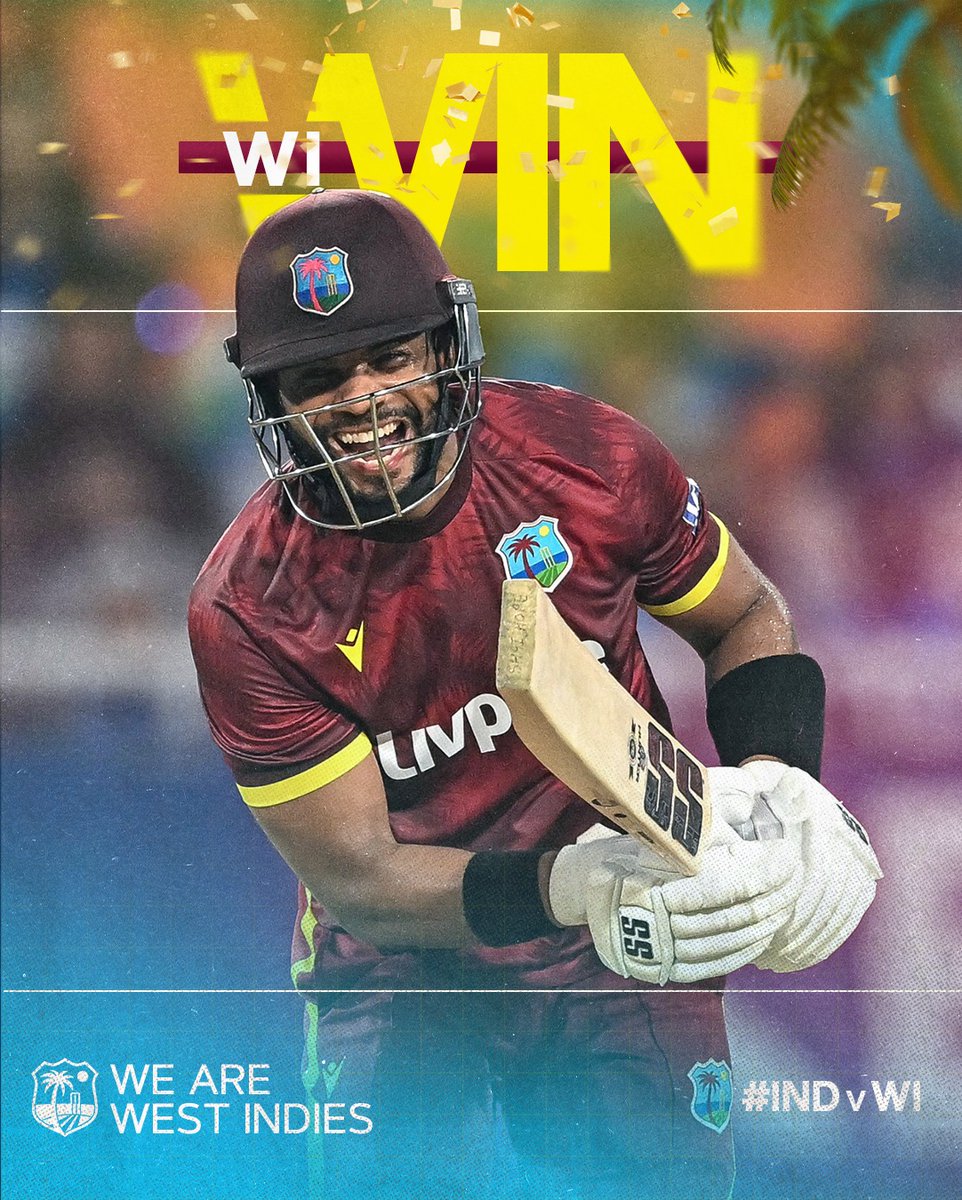 windiescricket's tweet photo. The determination, the fight and finally, the win!💪🏽

Incredible effort, Men In Maroon!👏🏾

#INDvWI | #MenInMaroon https://t.co/56O5RKES7C