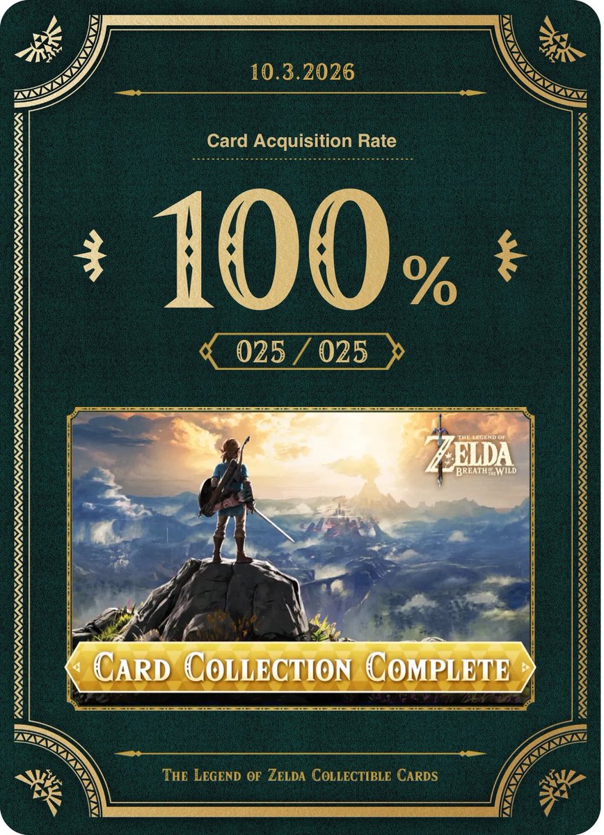 TLOZNews's tweet photo. How many BOTW cards did you collect? https://t.co/mT7ijRLRu6