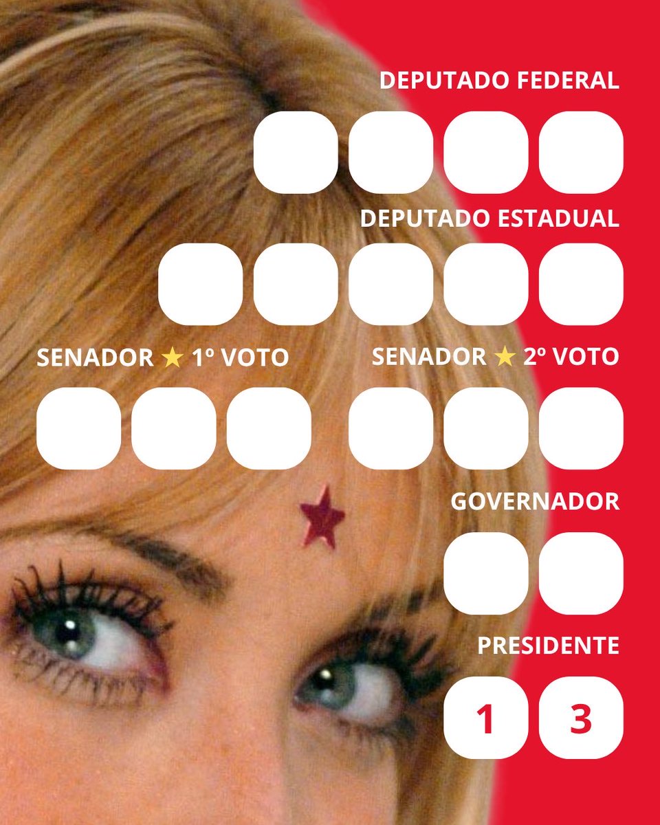 anahiloops's tweet photo. SÁLVAME DO BOLSONARO! A estrela da Anahí é na testa e a nossa será na urna. Neste domingo, vamos fazer ela brilhar ⭐️ https://t.co/JJAd9ICxGZ